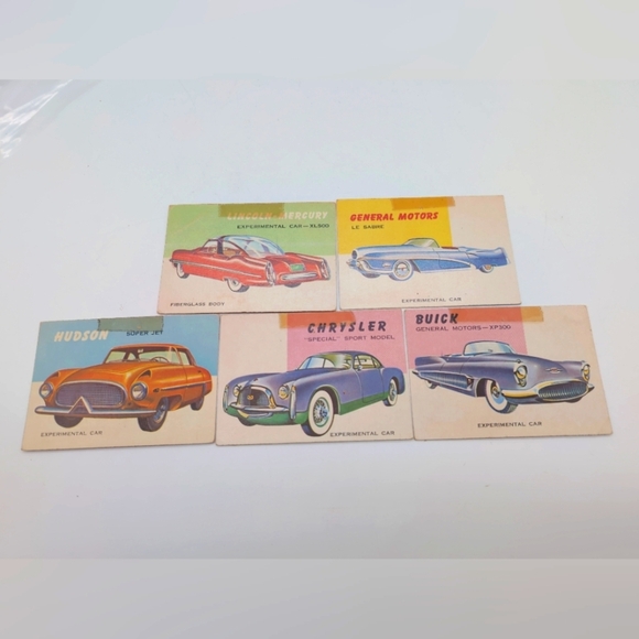 Topps Other - 1954 Topps Car Card Set 5 Prototypes Hudson, GM, Lincoln Buick Chrysler